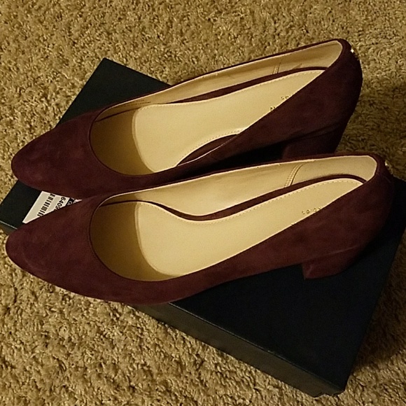 cole haan suede pumps